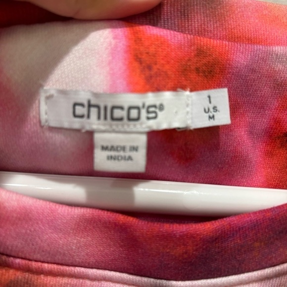 Chico’s Terry French Tie Dye Dress Women’s Size 1 Medium - Picture 2 of 13